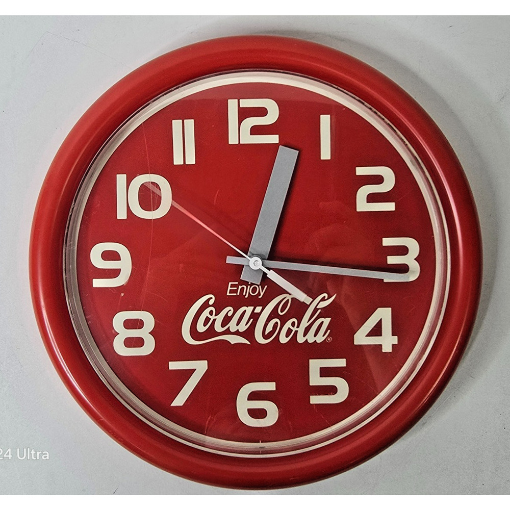 1989 Enjoy Coca Cola 14" Round Quartz Clock